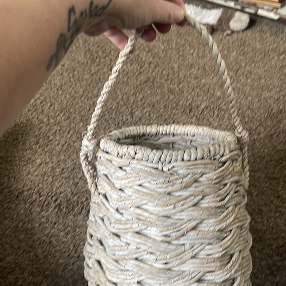 3/$30- Nice white washed farmhouse basket - Picture 2 of 6